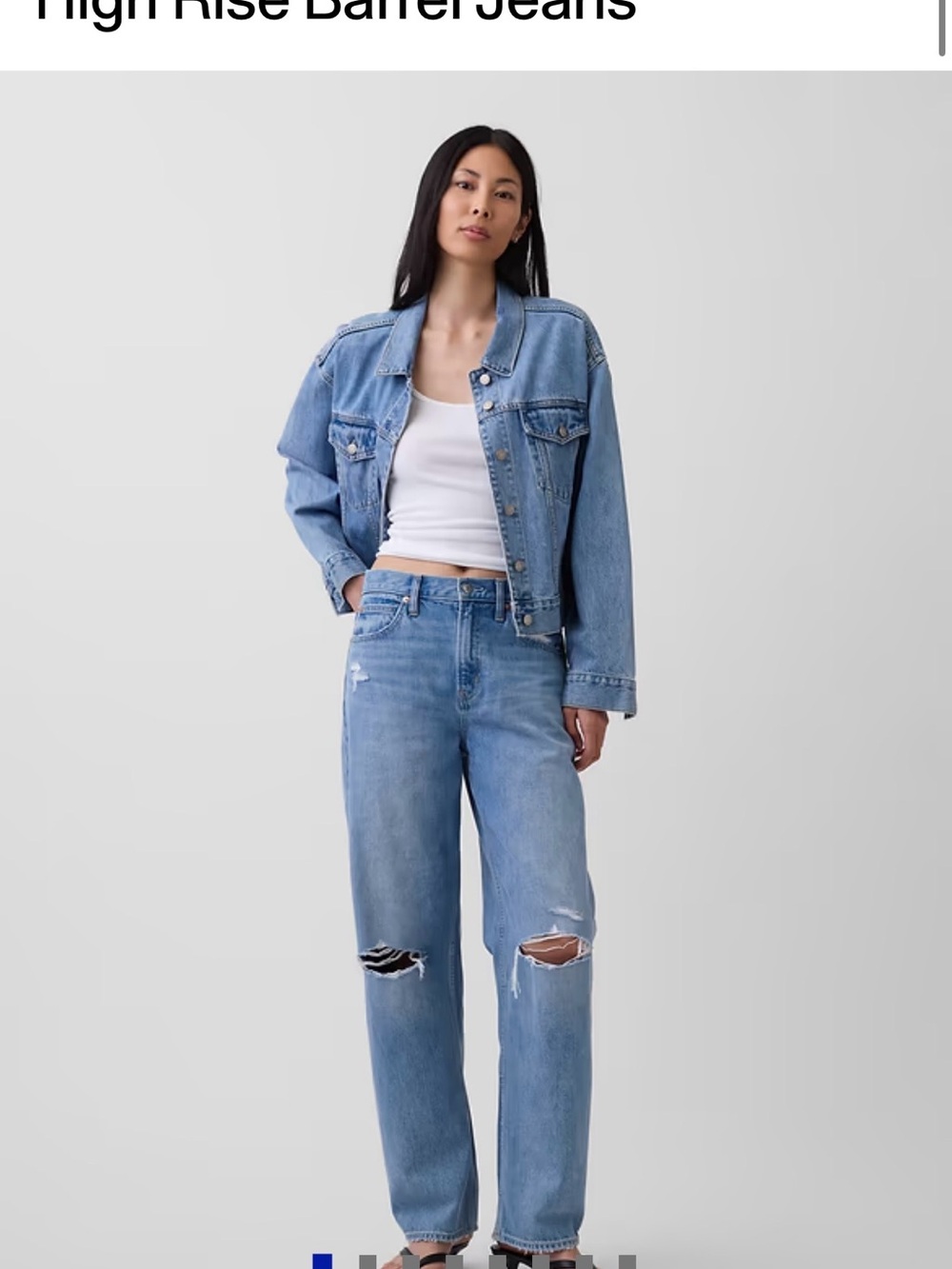 GAP High Rise Barrel Jeans Size 29